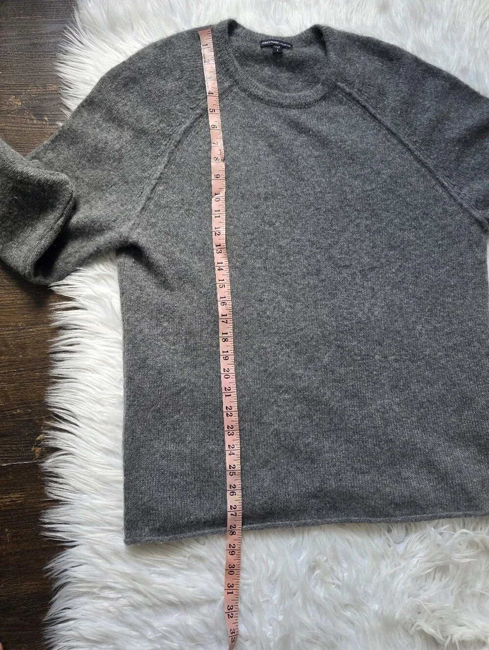 James Perse Gray Crewneck Sweater - Soft Heather Charcoal Size 2